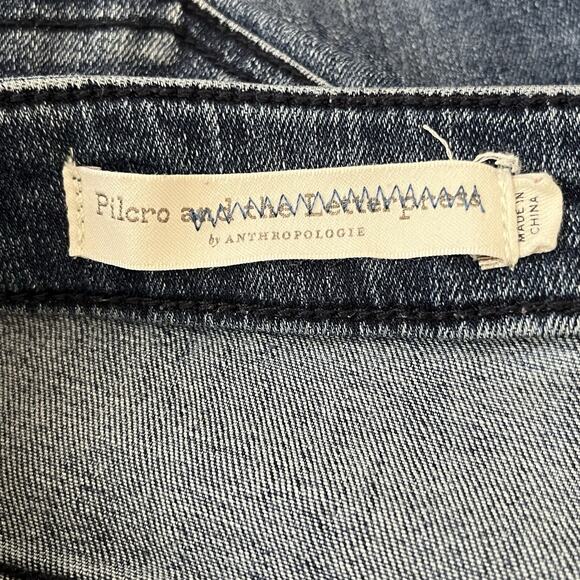 Pilcro Anthropologie Jeans Size 27 Button Hem High-Rise Bootcut Flare Stretch - Picture 12 of 14